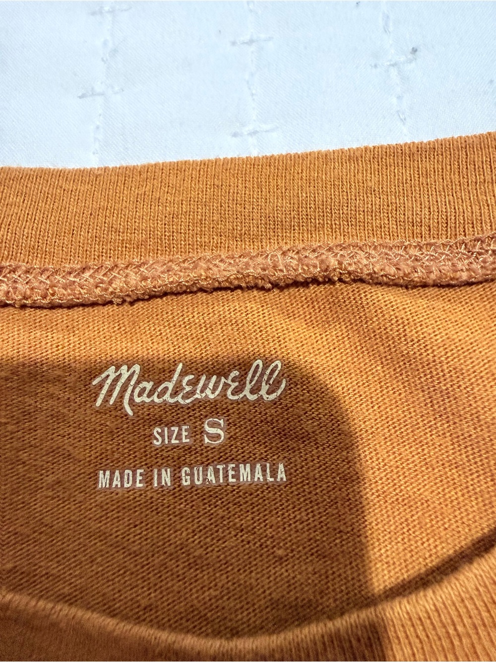 Madewell Crewneck T-Shirt - Burnt Orange Size Small - Picture 6 of 6